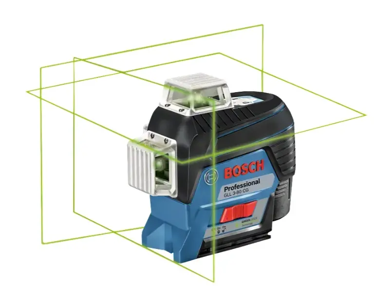 LASER AUTONIVELADOR - 3 LINEAS LASER VERDE 3 X 360° 80 MT IP54 C/MALETIN+4 BAT AA REF. GLL 3-80G / 867340 COD. 524870 BOSCH
