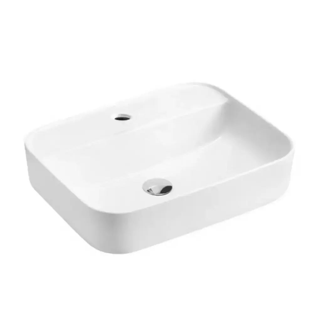 LAVAMANOS RECTANGULAR DE SOBREPONER 50 CM X 40 CM X 14 CM COLOR BLANCO REF. LAV-71 MARCA UNIQUE