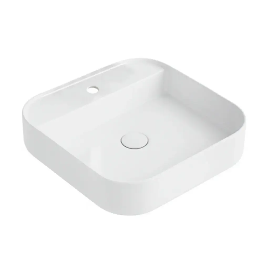 LAVAMANOSS CUADRADO DE SOBREPONER 45 CM X 45 CM X 11 CM COLOR BLANCO REF. LAV-31 MARCA UNIQUE 