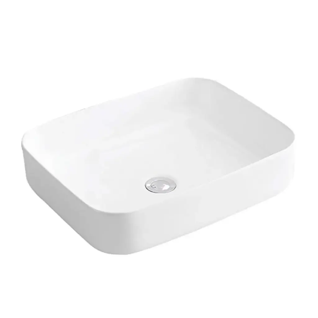 LAVAMANOS RECTANGULAR DE SOBREPONER 45 CM X 38 CM X 11 CM COLOR BLANCO REF. LAV-72 MARCA UNIQUE  