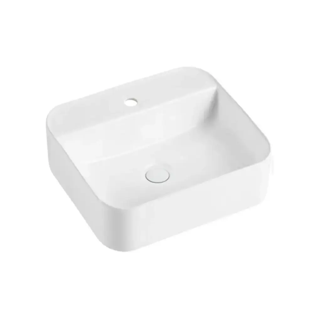 LAVAMANOS CUADRADO DE SOBREPONER 39 CM X 39 CM X 14 CM COLOR BLANCO REF. LAV-10 MARCA UNIQUE