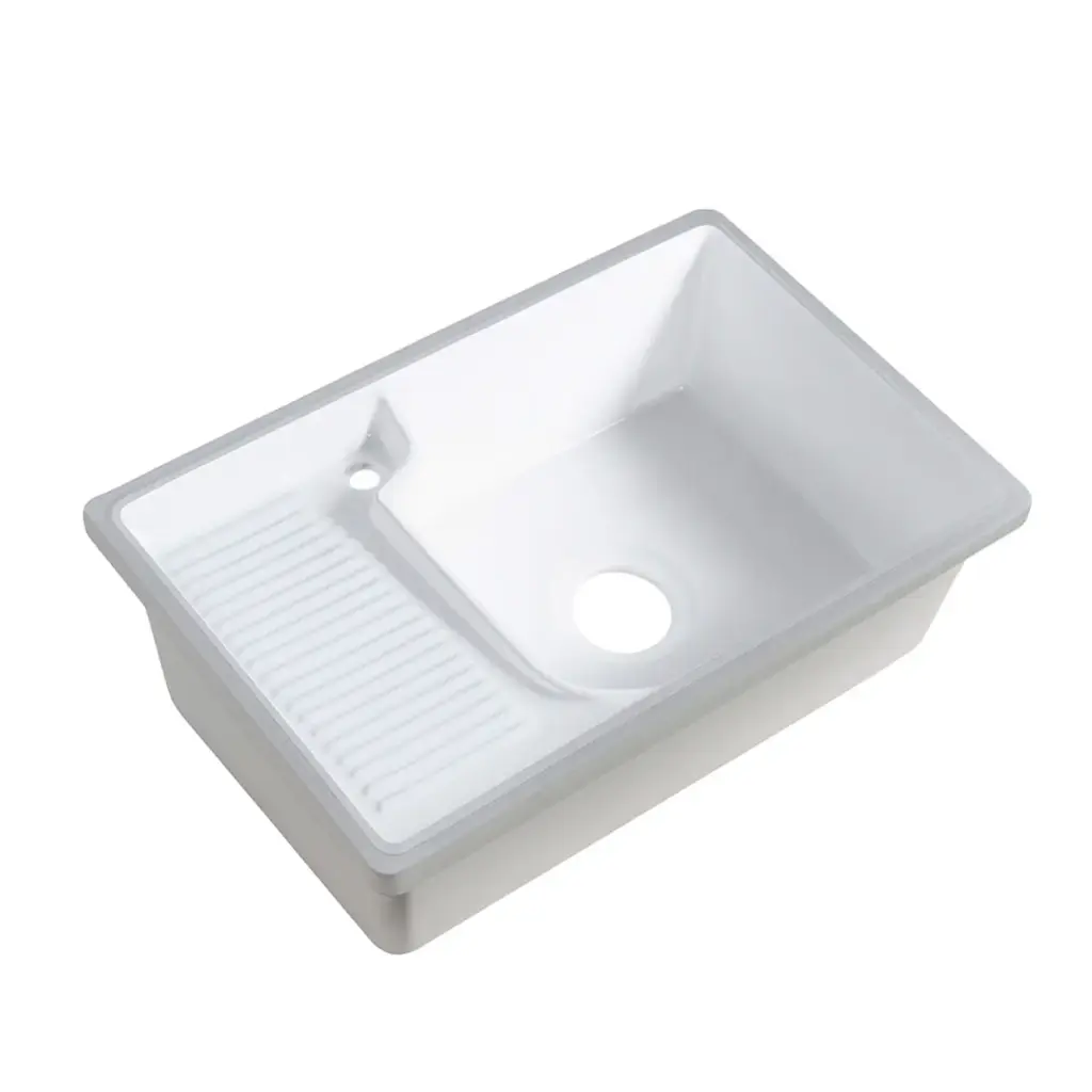 BATEA DE CERAMICA SUSPENDIDA DE 64 CM X 42 CM X 18 CM BLANCO REF. BAT-10 MARCA UNIQUE 