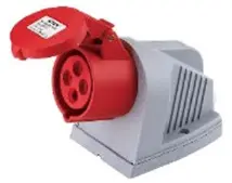 TOMA INDUSTRIAL HEMBRA C/C CONEXIÓN 4P 32 A 415 V IP44 MOD. HTB124  REF. 62200430 MARCA CHINT
