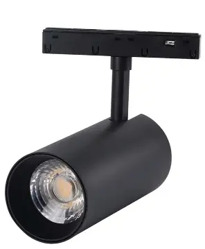 LAMPARA LED INTEGRADA TIPO BALA 24W 4000K 48V 1920 LUMENS NEGRO P/RIEL MAGNETICO REF. AL-MRL104-24WD / 11689 MARCA ANGEL LIGTH