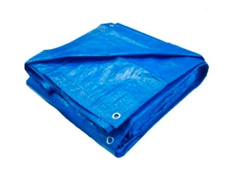 LONA DE POLIETILENO CUADRADA DE 4 X 6 MTS COLOR AZUL / PLATEADA REF. 51027 MARCA TOLSEN
