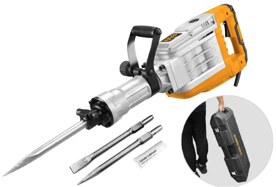 MARTILLO DEMOLEDOR 1600 W 1850 IMP 60 J 110V - 120V C/MALETA + 2 CINCEL REF. 79718 MARCA TOLSEN