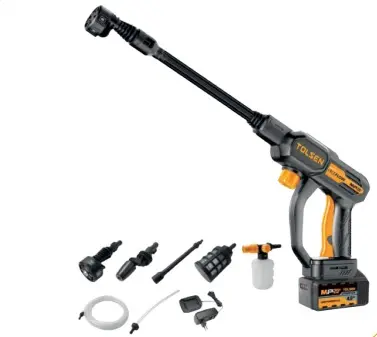 HIDROLAVADORA / HIDROJET INALAMBRICO 20V 320PSI 3.6 L/MIN C/ BAT. + CARG. REF. 87550 TOLSEN
