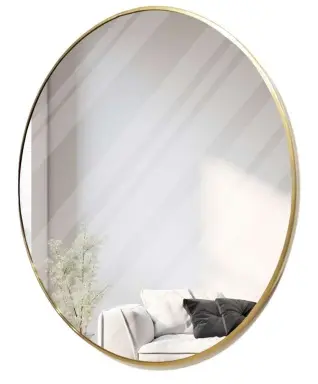 ESPEJO METALICO APOLO 79.5 X 79.5 X 2.4 CM DORADO REF. 00401239 MARCA PIERROT