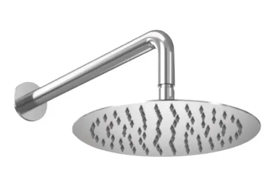DUCHA / REGADERA DE PARED REDONDA 20 CM C/TUBO SERIE ECO SATIN REF. 14.400.2002 MARCA QUALITY METAL