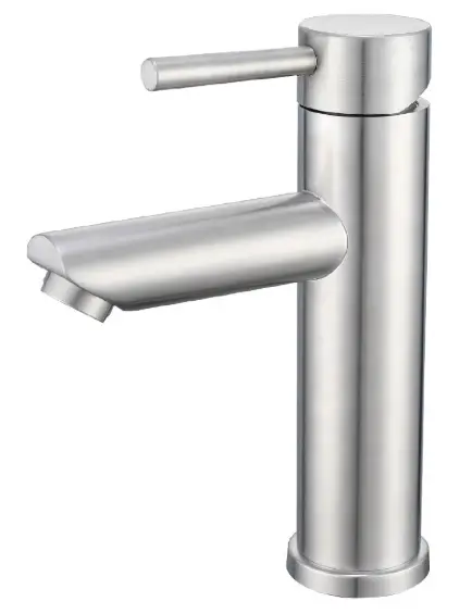 GRIFERIA PARA LAVAMANOS SERIE ECO DE 20 CM SATIN AGUA FRIA REF. 14.400.2008 MARCA QUALITY METAL