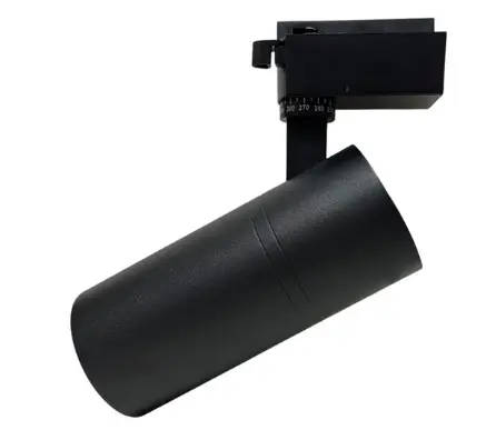 LAMPARA LED INTEGRADA TIPO BALA 30W 4500K 110V 2550LM P/RIEL TRACK LIGHT TIPO H ECOTRACK NEGRO REF. GLZ305 MARCA LUZAK