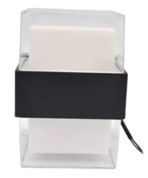 APLIQUE DE PARED TRANSPARENT 10W 3500K 85-265V 1000LM IP54 COLOR NEGRO REF. HYVZ10WC MARCA LUZAK