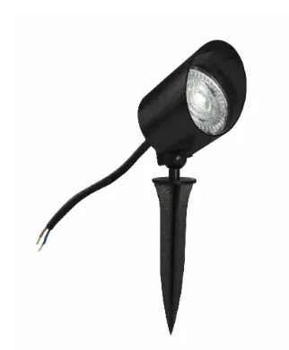 LAMPARA LED DE JARDIN T/ ESTACA 7W 3500K 500LM IP65 NEGRO REF. LDC01107 MARCA ILUMINAK