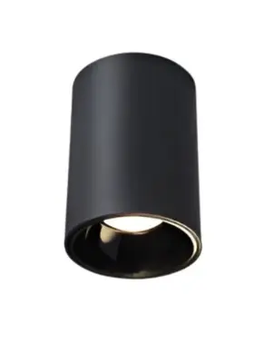 APLIQUE DE TECHO LED INTEGRADO 10W 3CCT 100-285V SUPERFICIAL CILINDRO NEGRO REF. LPC01 MARCA ILUMINAK