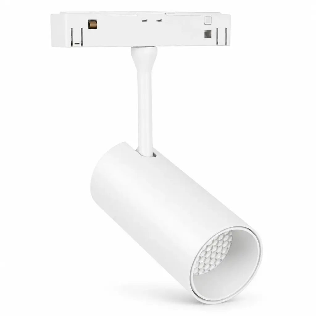 LAMPARA LED INTEGRADA T/BALA 7W 4500K 48V P/ RIEL TRACK LIGHT MAGNETICO BLANCA REF. LSTR7WNWH MARCA ILUMINAK