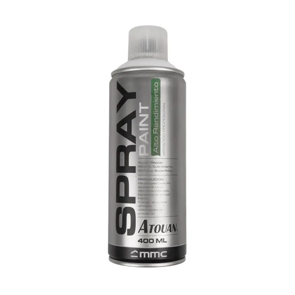 SPRAY AERESOL ESMALTE COLOR BLANCO BRILLANTE DE 400 ML REF 1807028 / 670043 MARCA ATOUAN