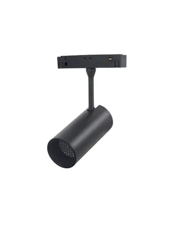 LAMPARA LED INTEGRADA T/ BALA 20 W 4500 K 48V P/ RIEL TRACK LIGHT MAGNETICO NEGRO REF. LSTR20WN ILUMINAK