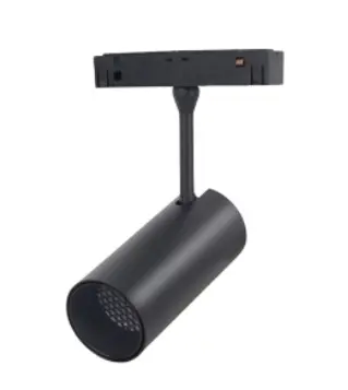 LAMPARA LED INTEGRADA T/ BALA 20 W 3500 K 48V P/ RIEL TRACK LIGHT MAGNETICO NEGRO REF. LSTR20WW ILUMINAK