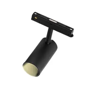 LAMPARA LED INTEGRADA T/ BALA 7 W 3500 K 48V P/ RIEL TRACK LIGHT MAGNETICO NEGRO REF. LSTR7WW ILUMINAK