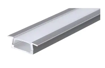 PERFIL DE ALUMINIO PARA EMPOTRAR PLANO P/ CINTA LED 25X7MM 3 MTS REF. FX2523 MARCA ILUMINAK