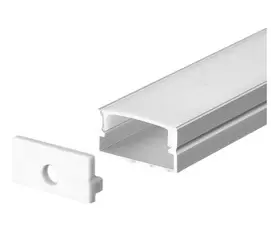 PERFIL DE ALUMINIO SUPERFICIAL PLANO PARA CINTA LED  30X20MM 3 MTS REF. FX3020M MARCA ILUMINAK