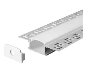 PERFIL DE ALUMINIO PARA EMPOTRAR ALTO P/ DRYWALL 57X12MM 2 MTS REF. FX61142 MARCA ILUMINAK