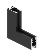 UNION CONECTOR ANGULO VERTICAL TIPO L SLIMLESS 50X50X9MM NEGRO P/ RIEL TRACK LIGHT MAGNETICO ILUMINAK