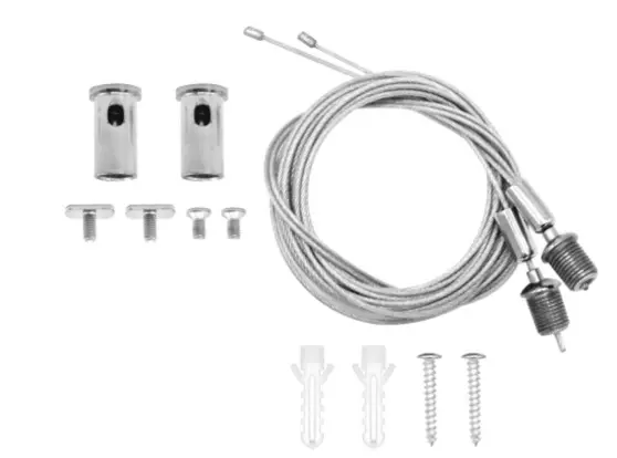 KIT DE GUAYAS PARA SUSPENSION 1MTS SLIMLESS REF. MS08 MARCA ILUMINAK