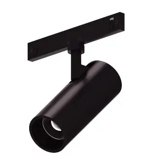 LAMPARA LED INTEGRADA TIPO BALA 3W 3CCT 24V 20X60MM P/RIEL MAGNETICO SLIMLESS ULTRADELGADO NEGRO REF MS16 MARCA ILUMINAK