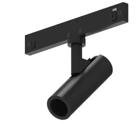 LAMPARA LED INTEGRADA TIPO BALA 6W 3CCT 24V P/RIEL MAGNETICO SLIMLESS ULTRADELGADO NEGRO REF MS17 MARCA ILUMINAK