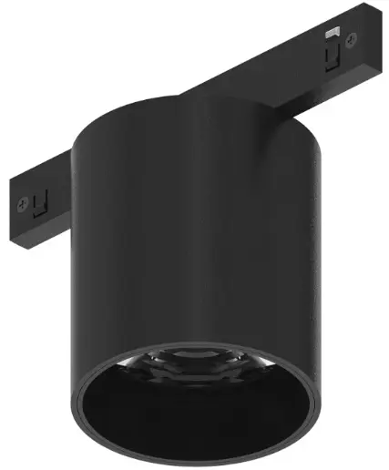 LAMPARA LED INTEGRADA T/ SPOT 6W 3CCT 24V 50X57M NEGRO P/RIEL TRACK LIGHT MAGNETICO REF. MS21 ILUMINAK