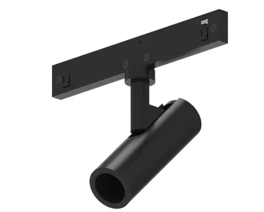 LAMPARA LED INTEGRADA TIPO BALA 12W 3CCT 24V P/RIEL MAGNETICO NEGRO SLIMLESS REF MS18 MARCA ILUMINAK