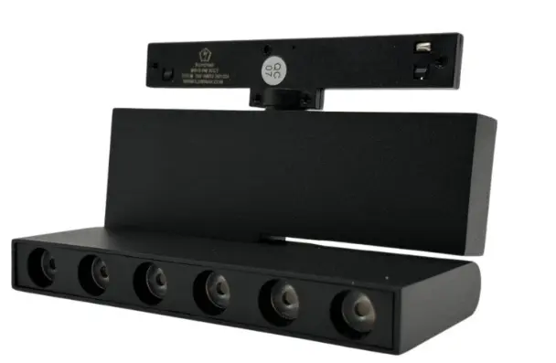 LAMPAR LED MULTISPOT ORIENT. COLMENA 6W 24V 3CCT 118 X15X100MM NEGRO P/RIEL MAGNET. REF. MS19 ILUMINAK