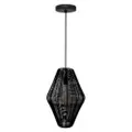 LAMPARA COLGANTE AMAIA 60 W E27 47 X 35 X 35 CM COLOR NEGRO REF. 00108278 MARCA PIERROT