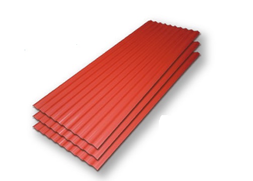 LAMINA DE TECHO / TECHOLIT FLEXA ONDULADA DE POLIPROPILENO PVC 3.05 MTS X 0.76 MTS 0.80 MM UTIL 0.68 MTS ROJO ETERNIT 