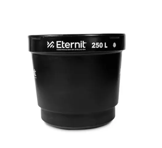 TANQUE DE AGUA CAP. 250 LTS MOD. CONICO C/FLOTADOR ( 0.81 X 0.72 MTS) NEGRO DOBLE CAPA MARCA ETERNIT