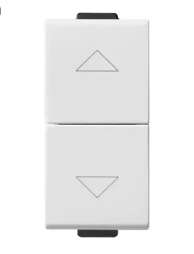 DOS PULSADORES INTERBLOQUEADOS ( TACO ) / 1P NO + NO 10 A 250V CON FLECHA 6 BORNES REF. 09060 NEVE MARCA VIMAR