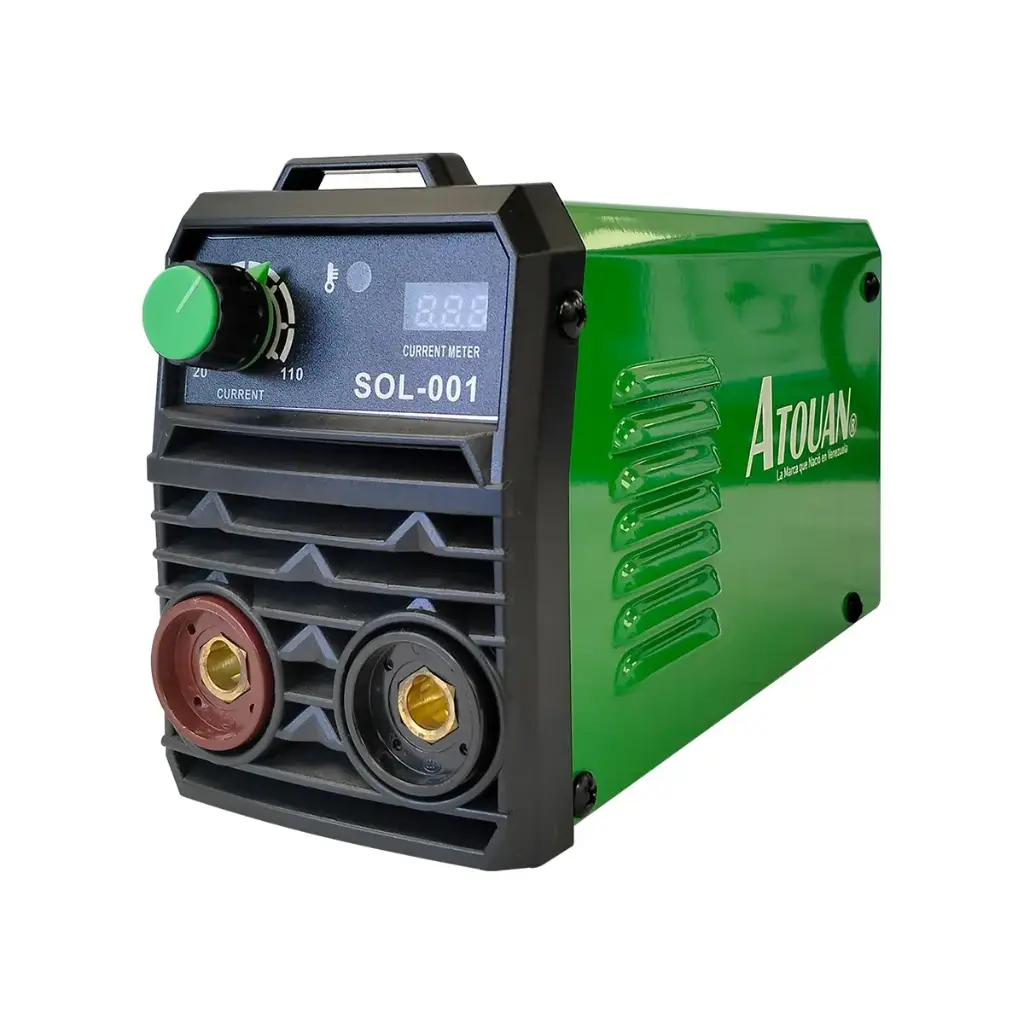 MAQUINA DE SOLDAR INVERTER MINI 110 AMP BI-VOLTAJE + ACCESORIOS REF. SOL-001 / 1414000 MARCA ATOUAN