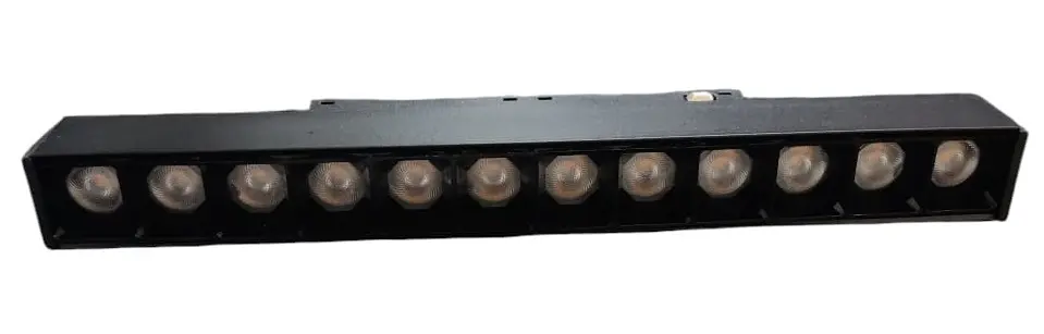 LAMPARA LINEAL MULTISPOT 12 W 48V 3000K P/RIEL MAG. NEGRO REF. LP-CX-20CB-GS-12-30 / LP-CX20CB-GS12 MARCA LIPER