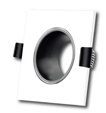 APLIQUE CUADRADO FIJO P/EMP 1 LUZ BLANCO-NEGRO S/SOC. GU10 S/BOM REF. AL-DZ102S / 12978 MARCA ANGEL LIGTH
