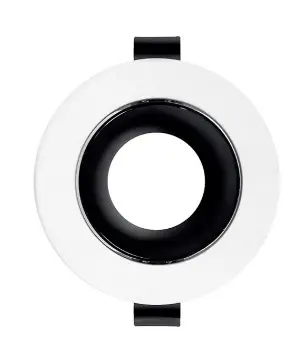 APLIQUE REDONDO FIJO P/EMP 1 LUZ BLANCO-NEGRO S/SOC. GU10 S/BOM REF. AL-DZ102R / 12979 MARCA ANGEL LIGTH 