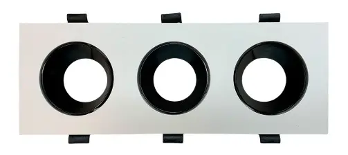 APLIQUE CUADRADO FIJO P/EMP 3 LUZ BLANCO-NEGRO C/SOC. GU10 S/BOM REF. AL-DZ102S-3 / 12981 MARCA ANGEL LIGTH