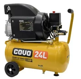 COMPRESOR DE AIRE 24 LTS 2.5 KW 3 HP 116 PSI 127 V 3.450 RPM REF. CV-AC-FL24 / 11545 MARCA COVO