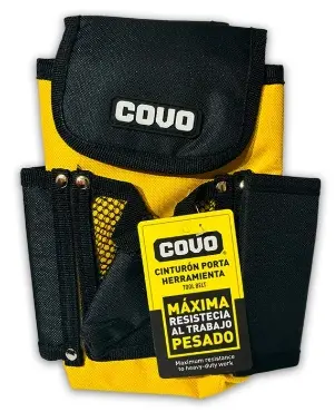 CINTURON PORTA HERRAMIENTAS 2 BOLSILLOS 7"X9.8"X3.14" REF. CV-TB-6 / 13361 MARCA COVO