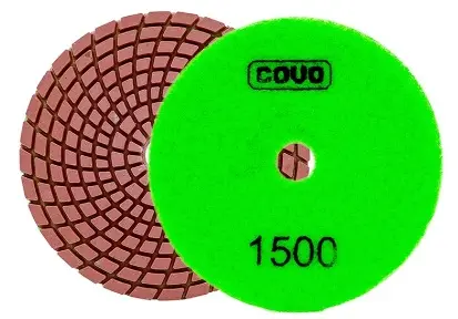 DISCO DIAMANTADO P/ PULIR MARMOL GRANO G1500 C/ VERDE REF A414-DPP1500 / 13553 MARCA COVO