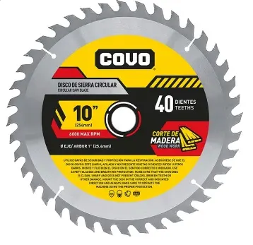 DISCO DE CORTE DE SIERRA P/ALUMINIO 10" (254 MM X 25.4 MM ) 100 DIENTES REF. CV-CW-310 / 8352 MARCA COVO 