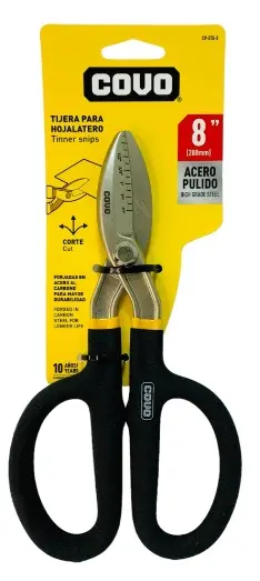 TIJERA LATONERO / HOJALATERO 8" REF. CV-STS-8 / 11745 MARCA COVO