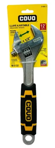 LLAVE AJUSTABLE 12" MANGO ERGONOMICO REF. CV-AWH-12 / 11806 MARCA COVO