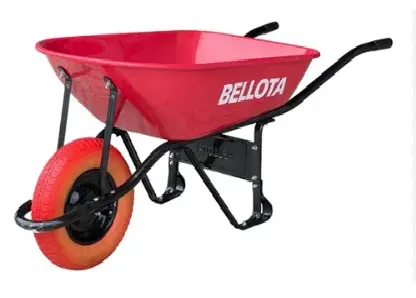 CARRETILLA DE CONSTRUCCION 95 LTS RUEDA ANTIPINCHAZO ROJO REF. 5673-6P / COD. 226932 REF. 10-16-110 MARCA BELLOTA 