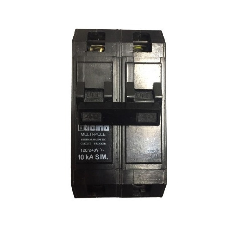 BREAKER SUPERFICIAL 2 X 50 A REF. TV2050N COD. 093920 REF. 04-10-014 MARCA BTICINO